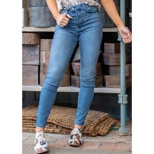 Judy Blue Lucy Size 16 High Rise Tummy Control Skinny Stretch Jeans Medium Wash